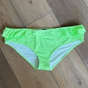 aerie Neon Green Ruffle Hipster Bikini Bottoms